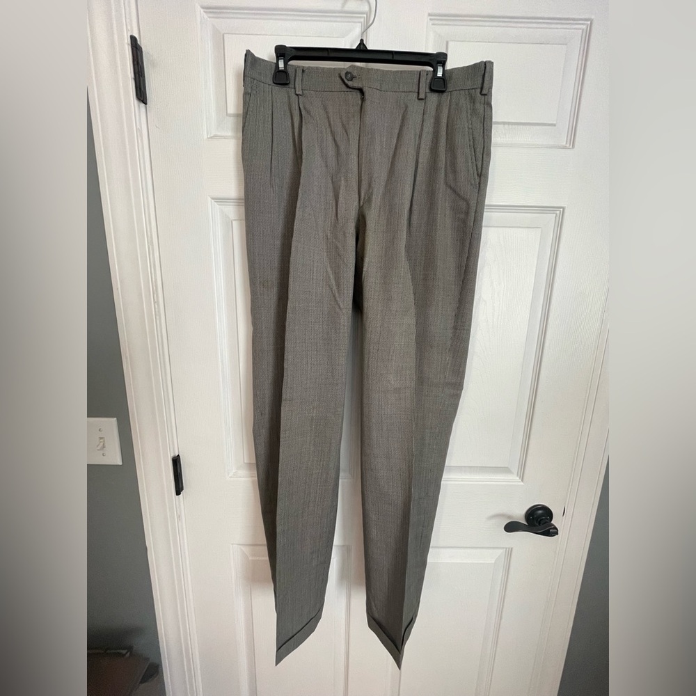 Classic Men's Gray/Black Dress Trousers